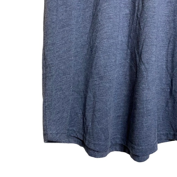 Cotton On Tee Shirt Dress Heather Navy A-Line Curved Hem Folded Cuff Extra Small - Picture 4 of 14